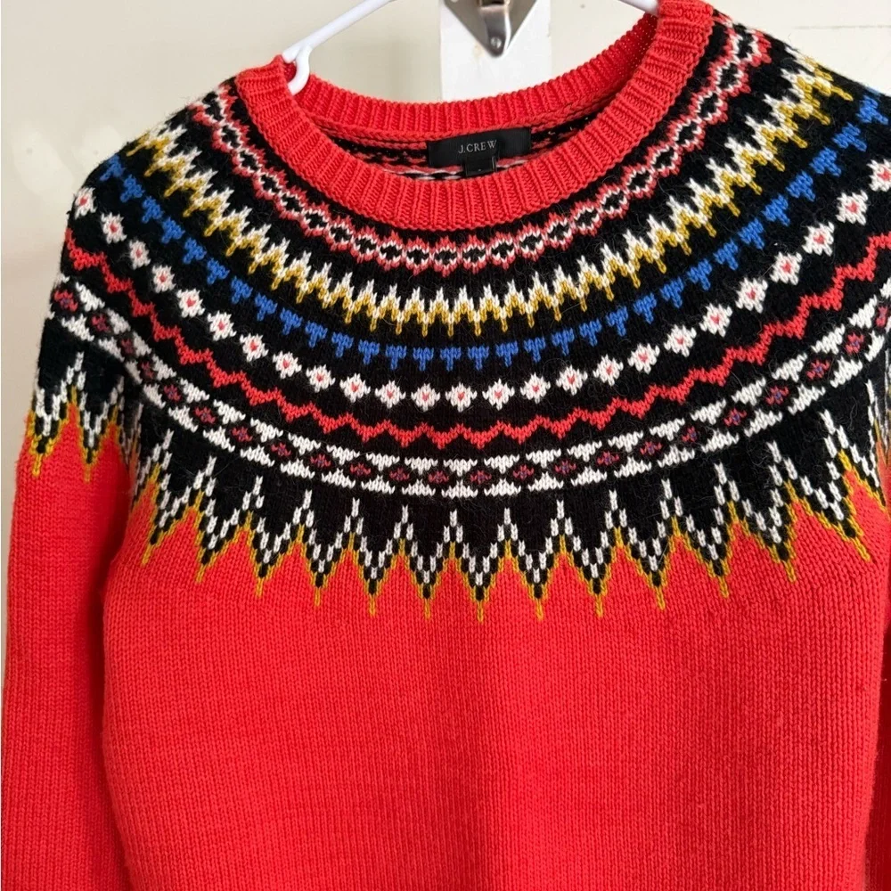 J. Crew Wool Blend Fair Isle Sweater